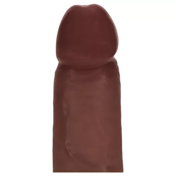 RealRock - kaksitiheyksinen realistinen dildo (ruskea) - 18,5 cm