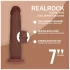 RealRock - kaksitiheyksinen realistinen dildo (ruskea) - 18,5 cm
