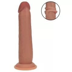   RealRock - kaksitiheyksinen realistinen dildo (rusketettu) - 20,5 cm