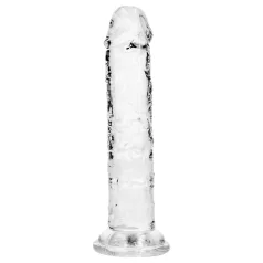   RealRock - aidonnäköinen dildo imukupilla (läpinäkyvä) - 12,7 cm
