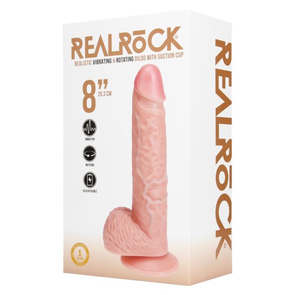 RealRock - pyörivä vibraattori - realistinen iho - 20,5 cm