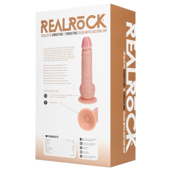 RealRock - sauva vibraattori tapakupilla - realistinen iho - 20,5 cm