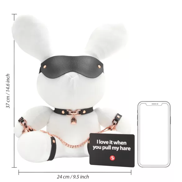 Bondage Rabbit - BDSM pupu naamio - valkoinen
