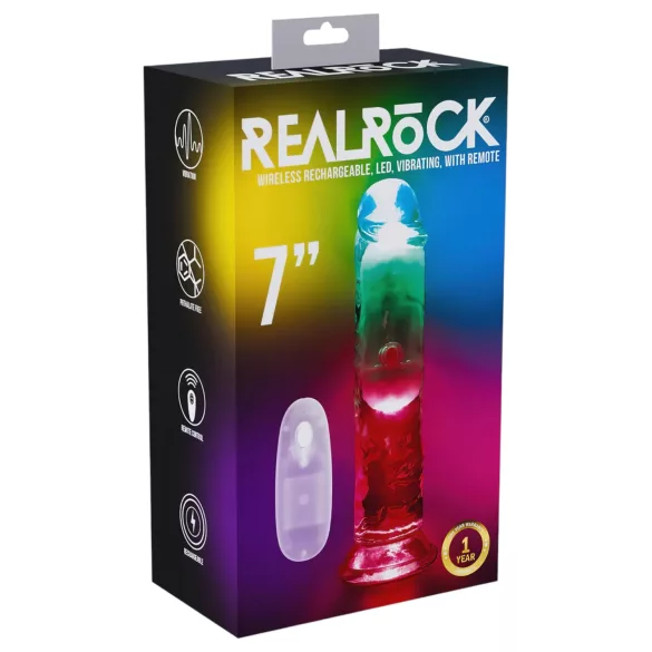 REALROCK - vibraattori LED-valolla - 15 cm