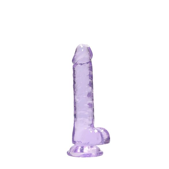 RealRock - realistinen dildo - läpinäkyvä lila 17cm