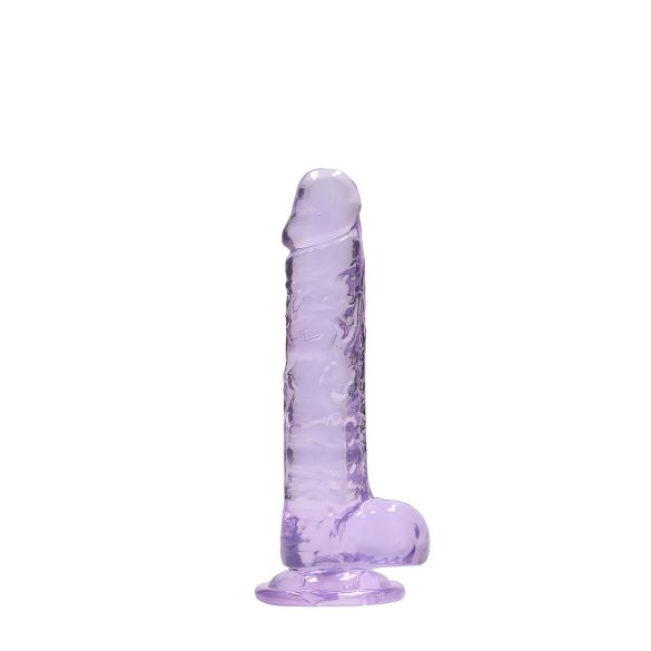 RealRock - realistinen dildo - läpinäkyvä lila 17cm