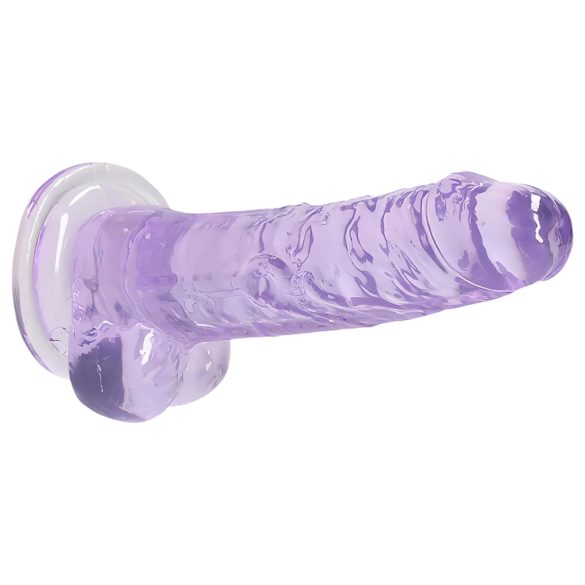 RealRock - realistinen dildo - läpinäkyvä lila 17cm