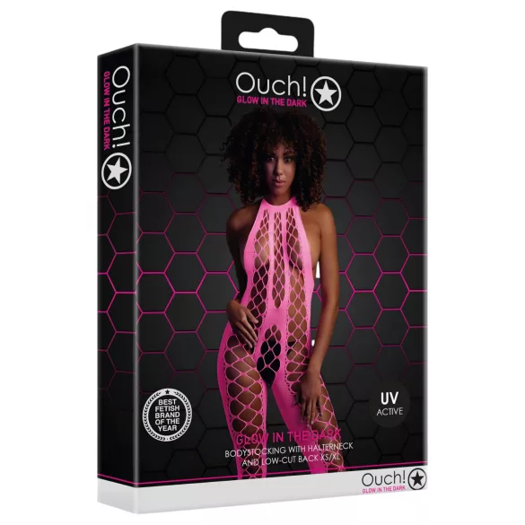 Ouch! - avoin catsuit - hohtava - pinkki