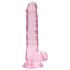 RealRock - läpinäkyvä realistinen dildo - pinkki 17cm