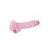 RealRock - läpinäkyvä realistinen dildo - pinkki 17cm