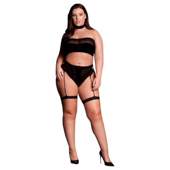 Le Désir Plus Size - 3-osainen alusvaatesetti - musta (XL-4XL)