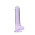 RealRock - läpinäkyvä realistinen dildo - violetti 19cm