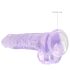 REALROCK - läpinäkyvä realistinen dildo - lila (19cm)