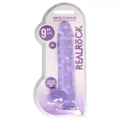 RealRock - läpinäkyvä realistinen dildo - lila 22cm