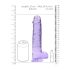 REALROCK - läpinäkyvä realistinen dildo - violetti (22cm)