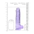 RealRock - läpinäkyvä realistinen dildo - lila 22cm
