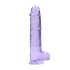 RealRock - läpinäkyvä realistinen dildo - lila 22cm