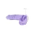 RealRock - läpinäkyvä realistinen dildo - lila 22cm