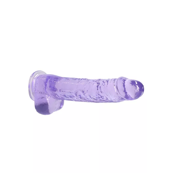 RealRock - läpinäkyvä realistinen dildo - lila 22cm