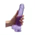 RealRock - läpinäkyvä realistinen dildo - lila 22cm