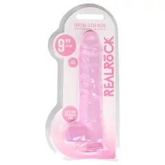 RealRock - aito dildo - läpinäkyvä pinkki 22cm