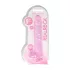 RealRock - aito dildo - läpinäkyvä pinkki 22cm