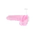RealRock - aito dildo - läpinäkyvä pinkki 22cm