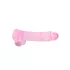 RealRock - aito dildo - läpinäkyvä pinkki 22cm