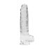 REALROCK - läpinäkyvä realistinen dildo - läpinäkyvä (22cm)