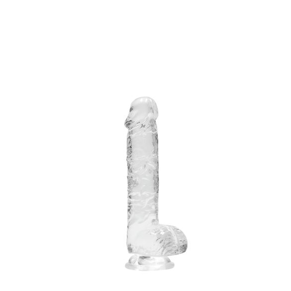 RealRock - realistinen dildo - läpinäkyvä - 15 cm