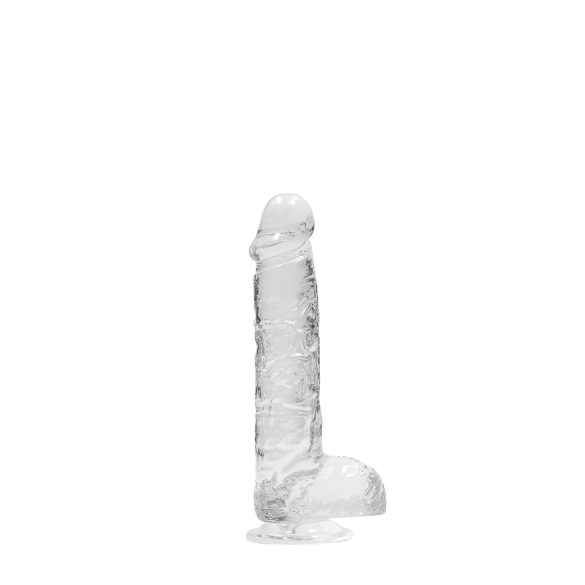 RealRock - realistinen dildo - läpinäkyvä - 15 cm