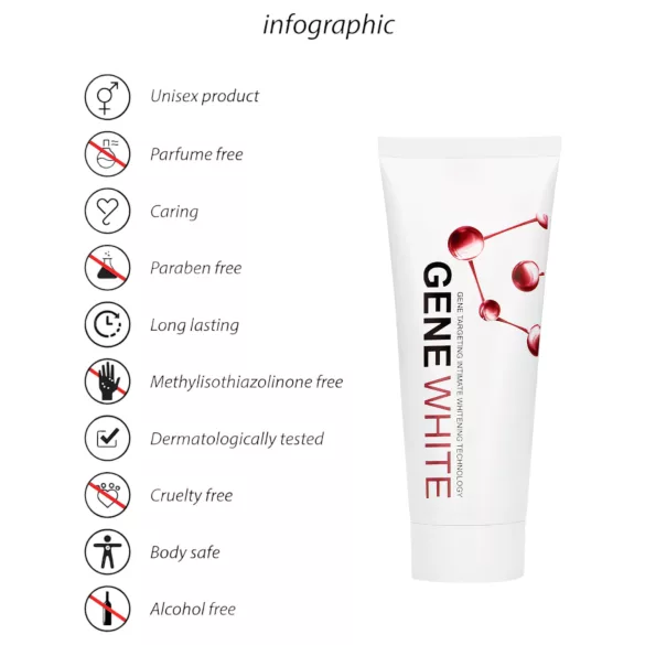 Pharmquests Gene White - ihon vaalennusvoide - 100ml