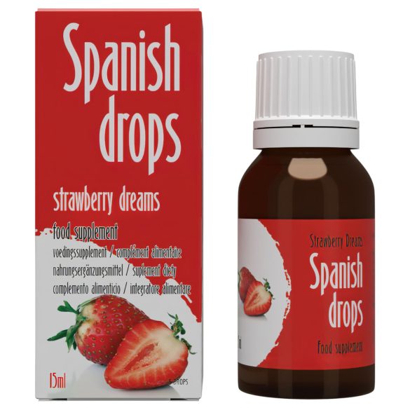 Cobeco Spanish Drops - seksuaalisen halun tipat - mansikka - 15ml