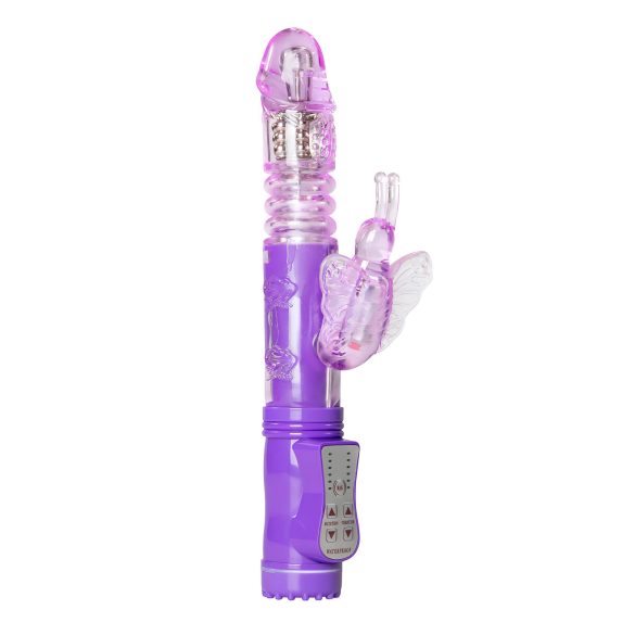 Easytoys Perhonen - pyörivä-työntävä vibraattori (liila)