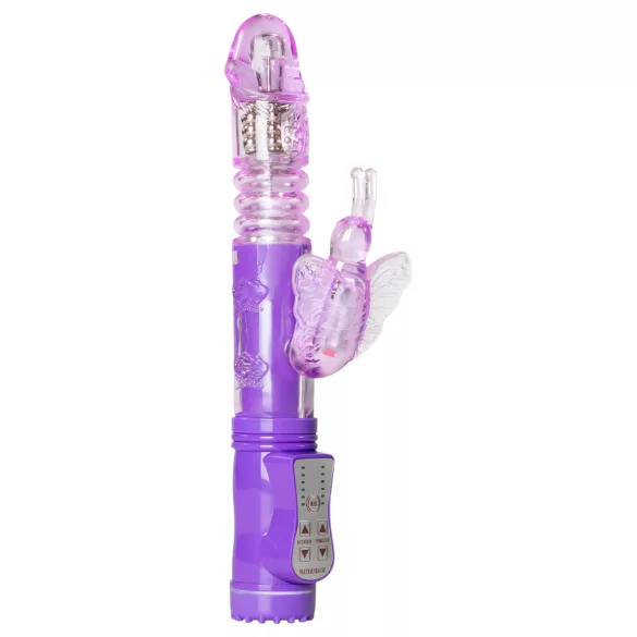 Easytoys Butterfly - pyörivä työntävä vibraattori - lila