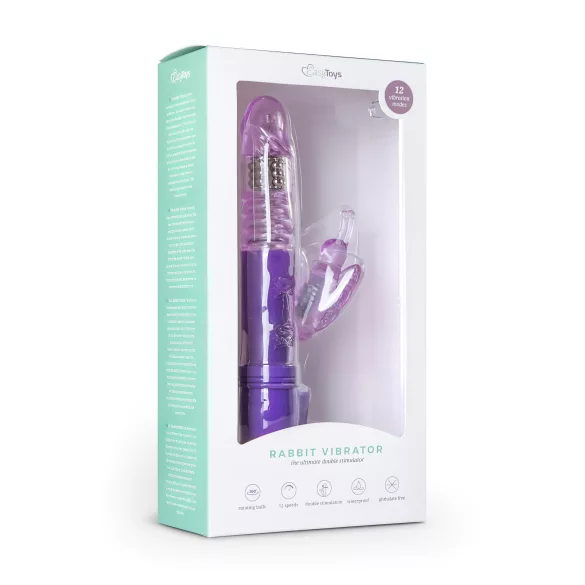 Easytoys Butterfly - pyörivä työntävä vibraattori - lila