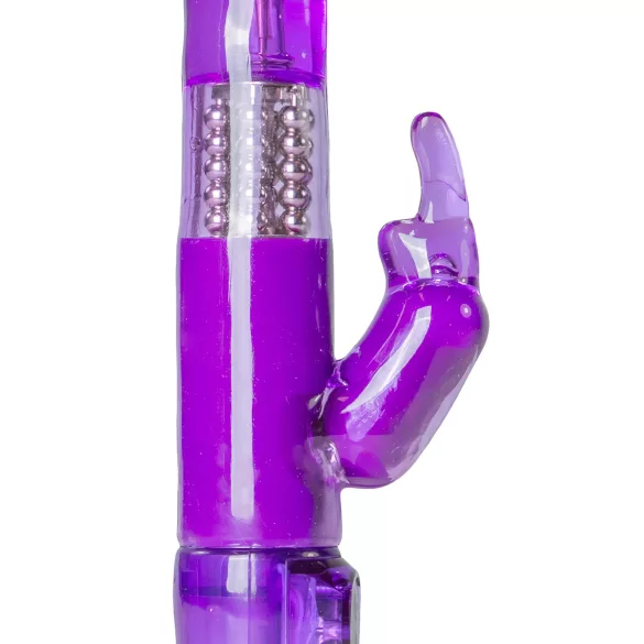 Easytoys Rabbit - vibraattori klitoriskiihottimella ja pyörivillä helmillä
