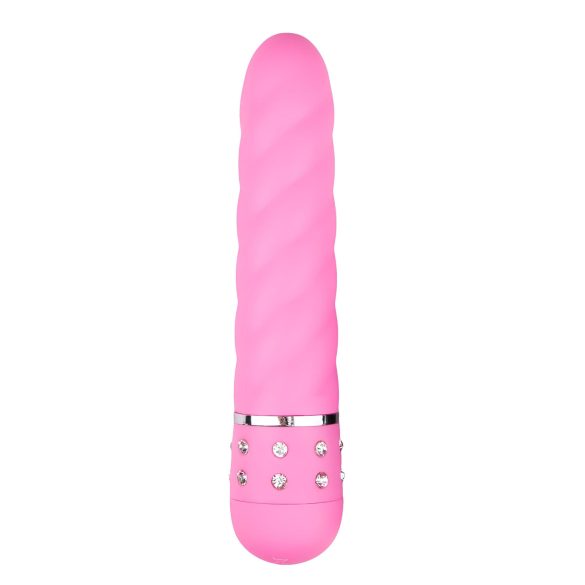 Easytoys Diamond - vibraattori - kiemura muoto - pinkki