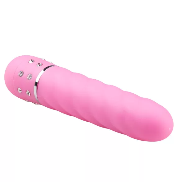 Easytoys Diamond - vibraattori - kiemura muoto - pinkki