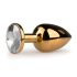 Easytoys Metal No.1 - Valkoinen kivikartio anustappi - kulta (2,5cm)