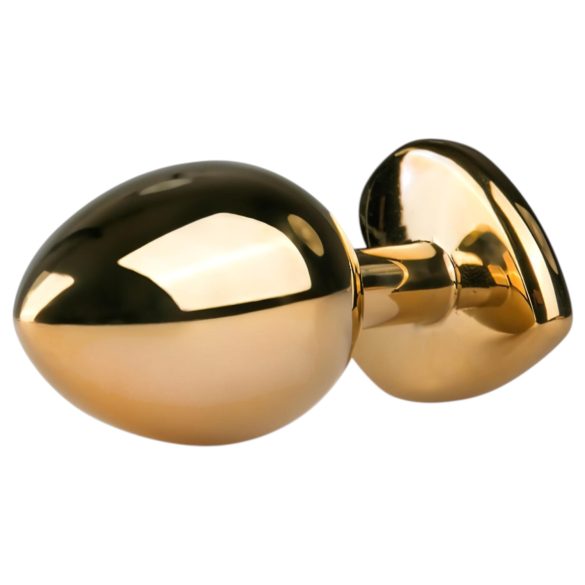 Easytoys - metallinen anustappi - pinkki kivi - kultainen 3 cm