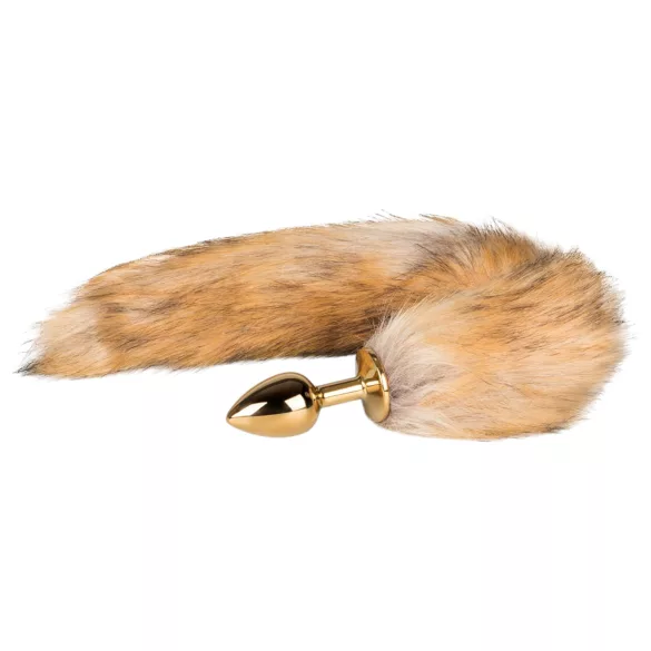 Easytoys Fox NO1 - metalli anustappi ketunhännällä - kulta-punainen