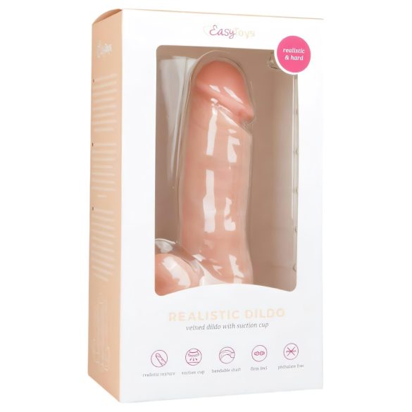Easytoys - realistinen dildo kivillä ja imukupilla 17,5 cm - nude