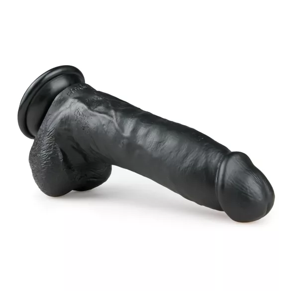 Easytoys - realistinen dildo imukupilla ja kiveksillä 20cm - musta