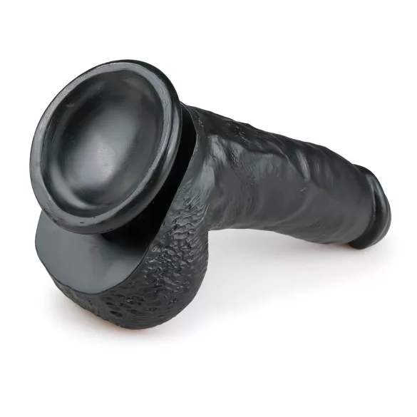 Easytoys - realistinen dildo imukupilla ja kiveksillä 20cm - musta
