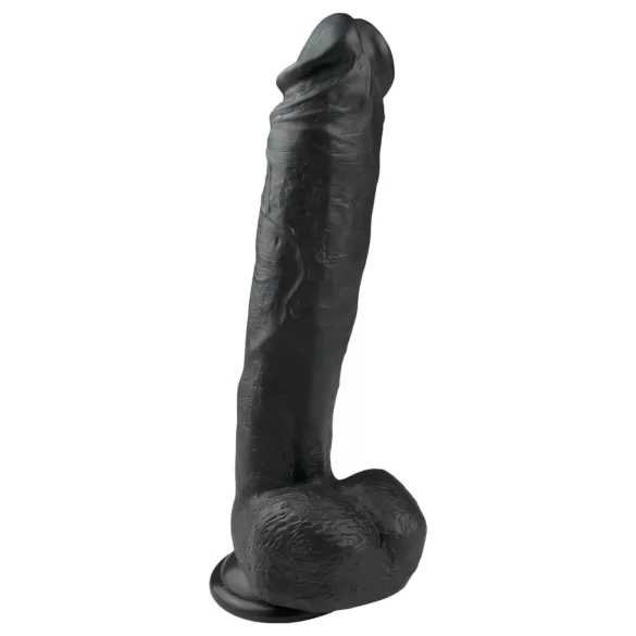 Easytoys - imukupillinen iso kivesdildo 26,5cm - musta