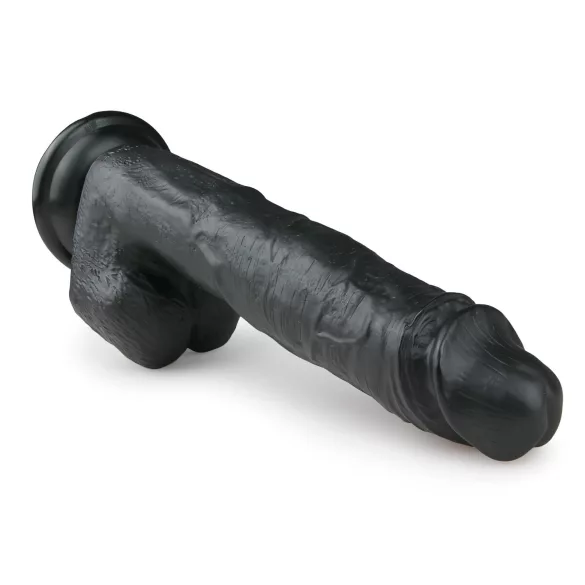 Easytoys - imukupillinen iso kivesdildo 26,5cm - musta