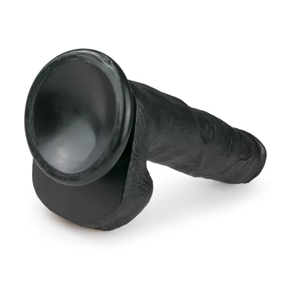 Easytoys - imukupillinen iso kivesdildo 26,5cm - musta