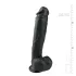 Easytoys - imukupillinen iso kivesdildo 26,5cm - musta