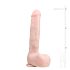Easytoys - kiinnittyvä iso dildo kiveksillä (29,5 cm) - luonnollinen